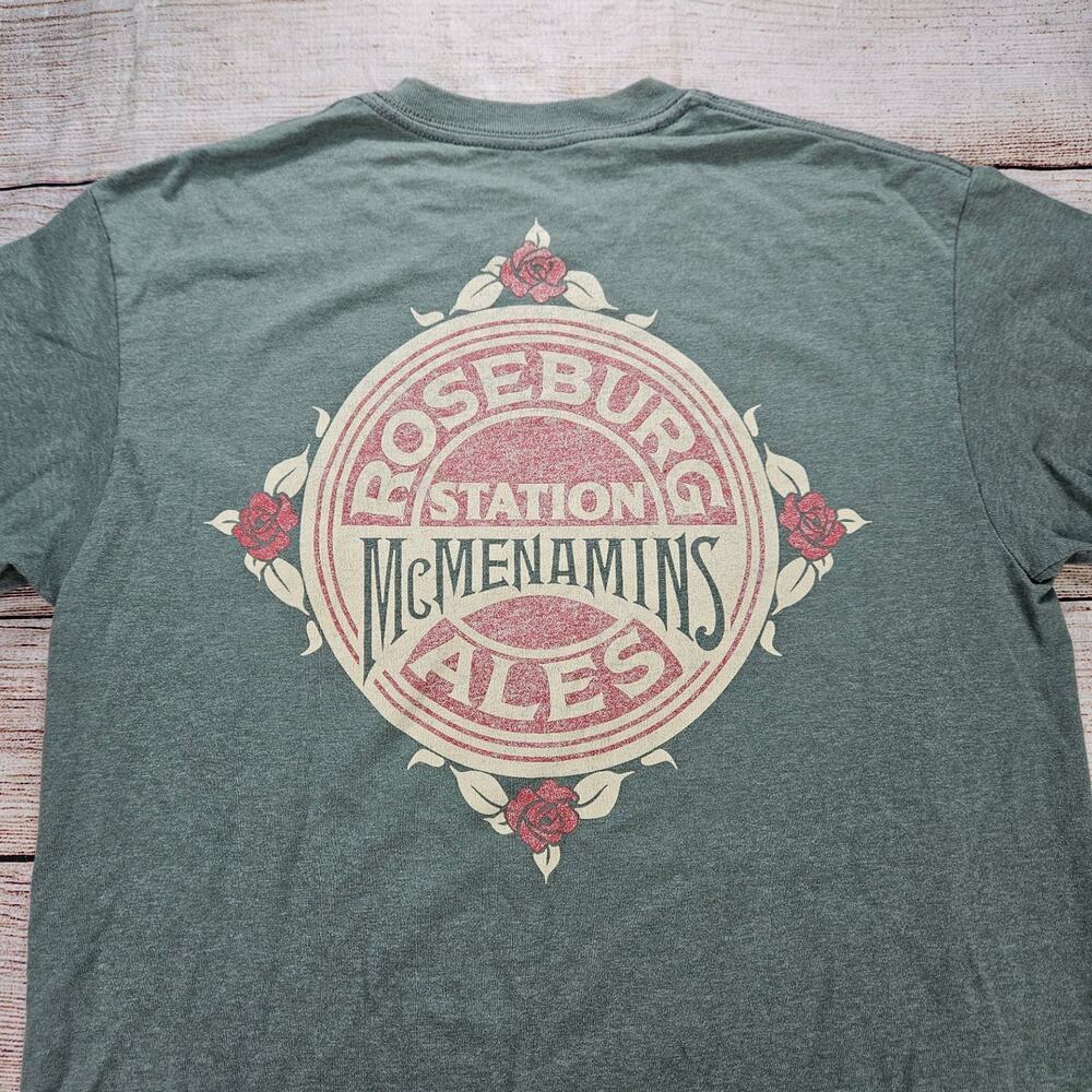 McMenamins Roseburg Station Ales Shirt Men's Green Medium